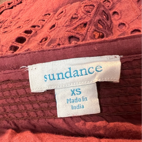 Sundance Square Neck Sugar Dance Textured Eyelet Pom Pom Tassle Tank - Picture 3 of 8